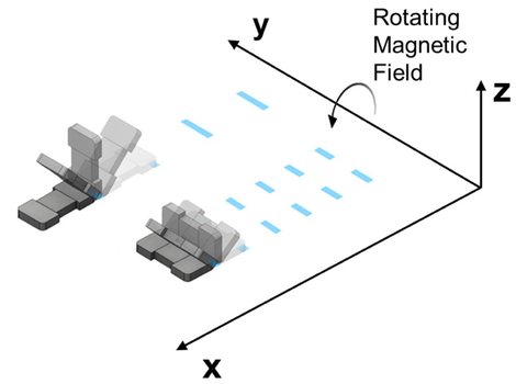 Diagram showing the bots’ two modes of locomotion. (Image: Purdue University)
